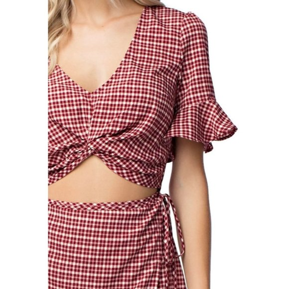 Honey Punch Cut Out Dress, Red - Picture 4 of 6